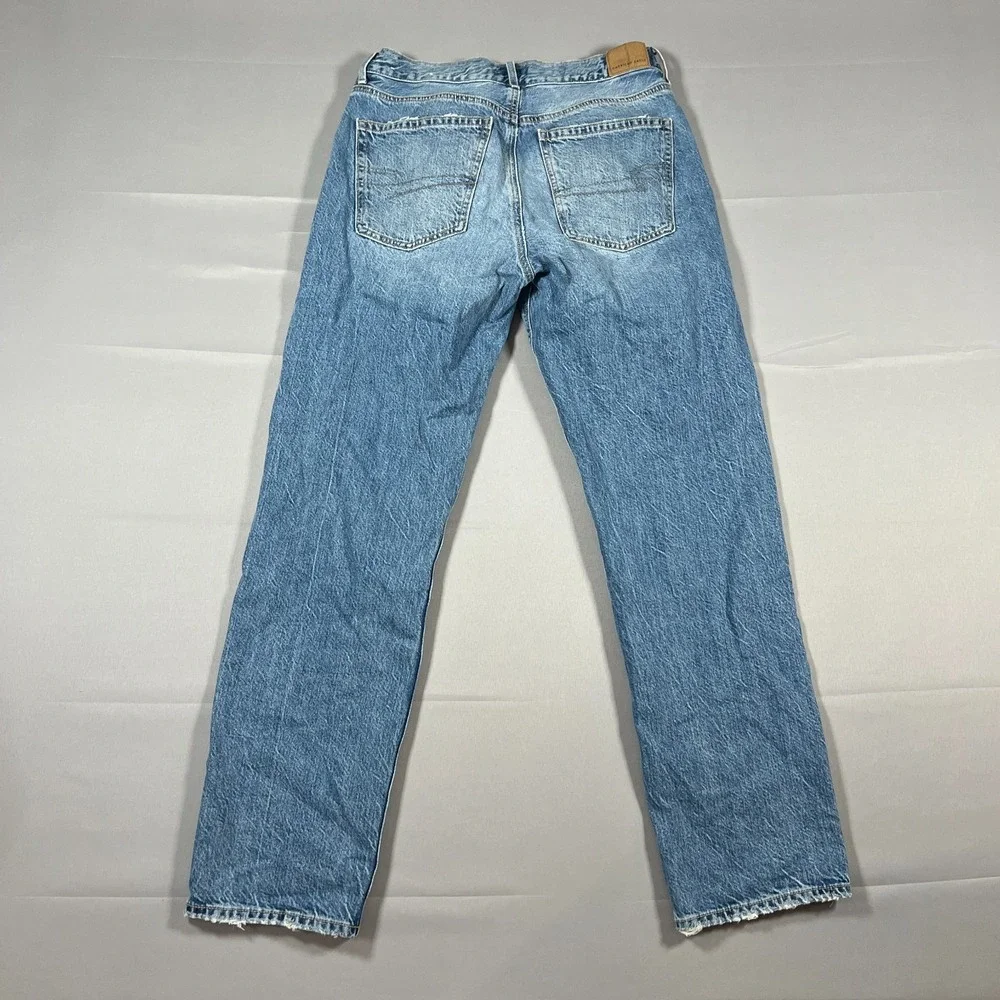 American Eagle Outfitters 90s Boyfriend Jeans Womens 4‎ Blue Cotton Distressed